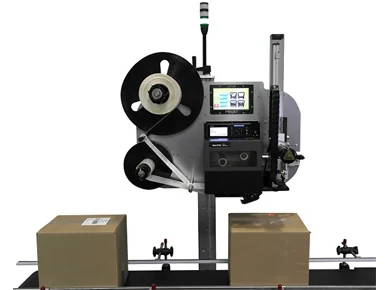 Automatic case print and apply labelling machine